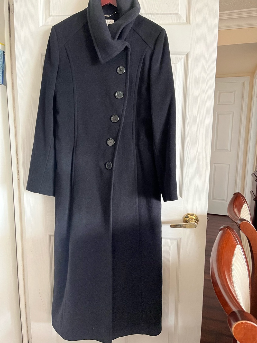 JESSICA | Black Wool Blend Long Coat Sz US 10
